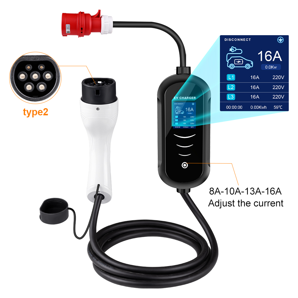 IPENGEN 11KW 16A 3-fazowa prze – Type 2 Portable Ev Charger 11Kw Cee recenzja i cena